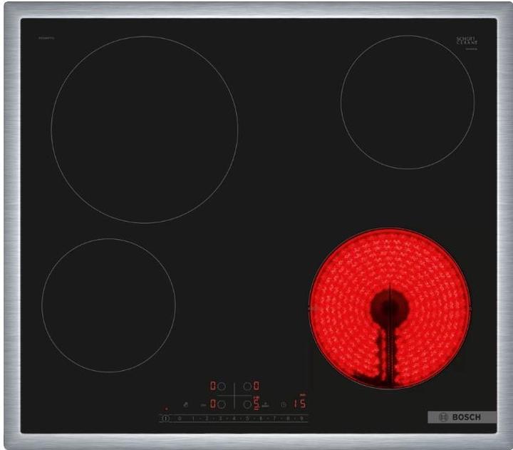Actual product image Bosch Hausgeräte Series 6 PKE645FP2E Hob Black Built-in Ceramic 4 zone(s)