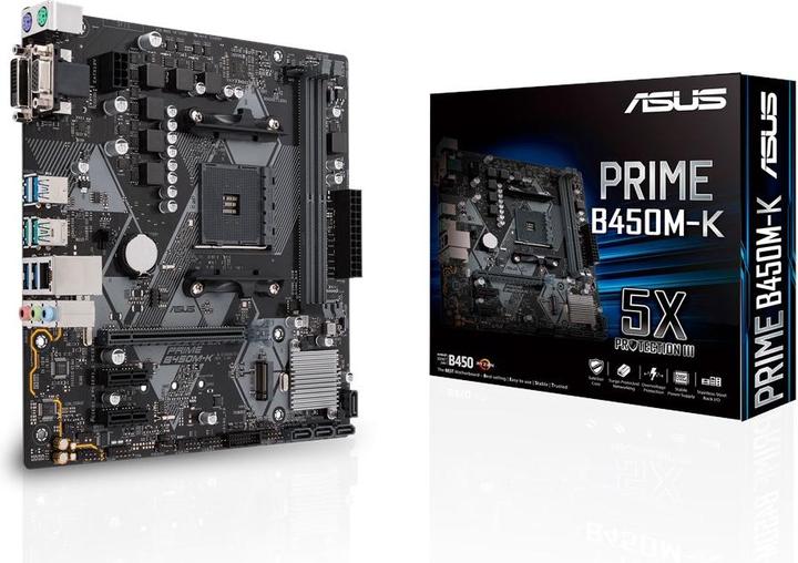 Produktbild ASUS Prime B450M-K (AM4, AMD B450, mATX)