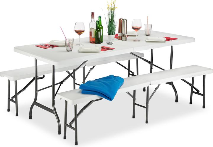 Relaxdays Bierzeltgarnitur (180 cm)