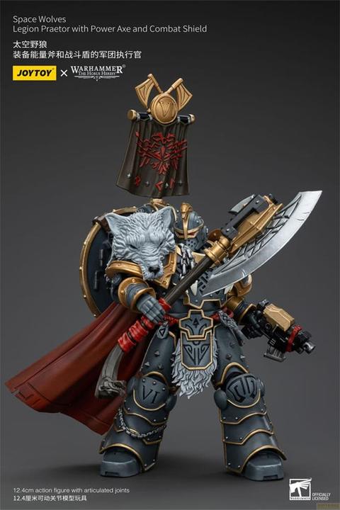 Immagine prodotto Joy Toy Warhammer The Horus Heresy Action Figure 1/18 Space Wolves Legion Praetor con Power Axe e Combat Sh