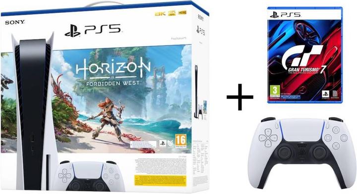 Immagine prodotto Sony Bundle Playstation 5 + Horizon Forbidden West + GT 7 + Controller wireless