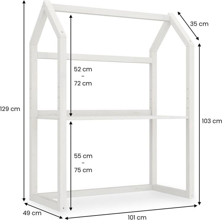 Actual product image IDIMEX Kinderschreibtisch TINA höhenverstellbar – Weiss