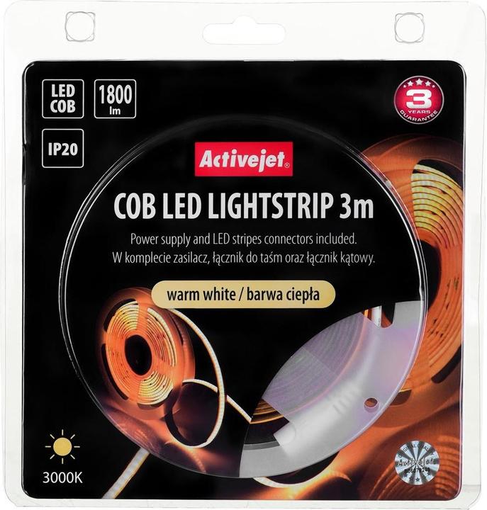 Produktbild Activejet AJE-COB ciep LED Strip Universalstreifenleuchte Indoor (Warmweiss, 300 cm, Indoor)