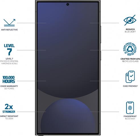 Immagine prodotto Eiger Mountain Glass Blue Edge (1 Pezzo/i, Samsung Galaxy S25 Ultra)