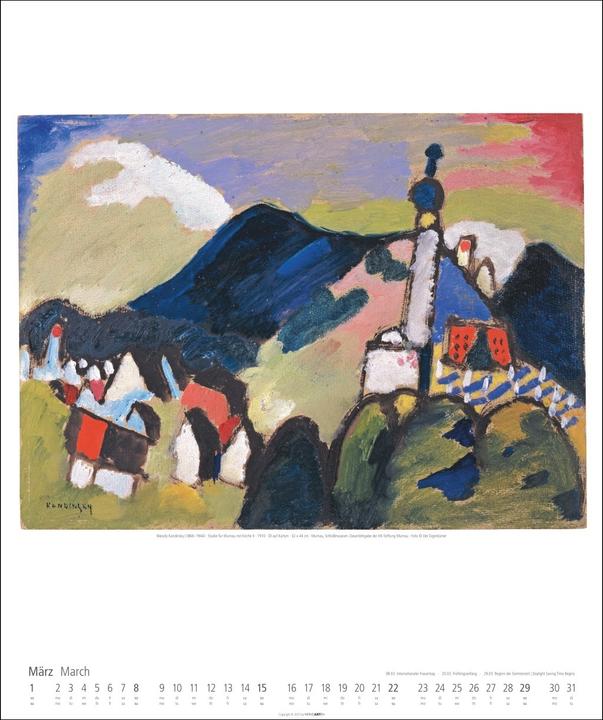 Produktbild Der Blaue Reiter Kalender 2026 (46 x 55 cm, Deutsch, Englisch)