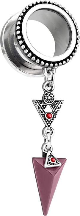 Produktbild Star Piercing Flesh Tunnel Anhänger mit Pfeil (Chirurgenstahl 316L, Messing)