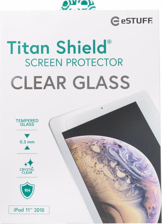 Actual product image eSTUFF TitanShield Clear Glass (1 Piece, iPad Pro 11 2018 (1. Gen))