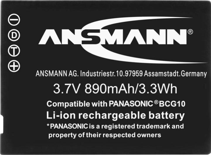 Actual product image Ansmann A-Pan DMW-BCG10 (Camera battery)