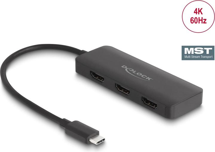 Image du produit Delock Splitter USB Type-C (DP Alt Mode) vers 3 x HDMI MST 4K