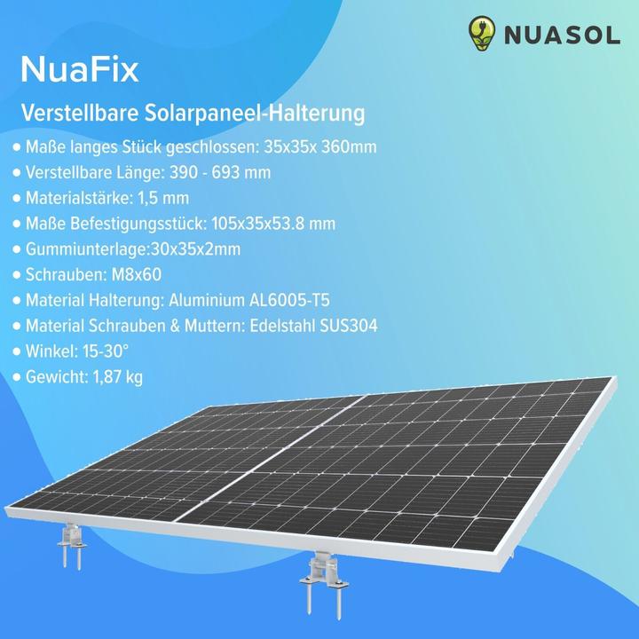 Actual product image Nuasol Solar module elevation (Solar system mounting material)