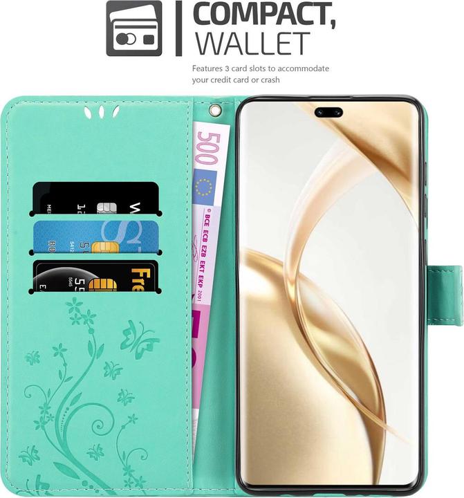 Actual product image Cadorabo Case for Honor 200 Pro Flower Book (Honor 200 Pro)