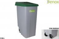 Image du produit Denox bac de recyclage 110l. tanière verte ouverte (110 l)