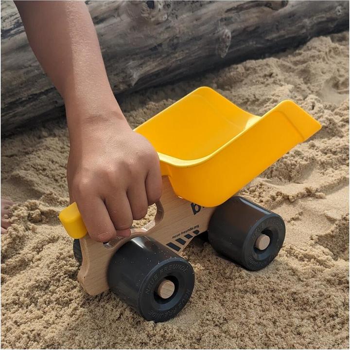 Image du produit Neue Freunde Bronco - Camion pelle en bois avec pelle amovible pour enfants