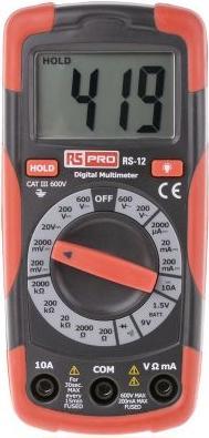 Actual product image Rs Pro Compact Multimeter Manual Ranging (CAT III, CAT II)
