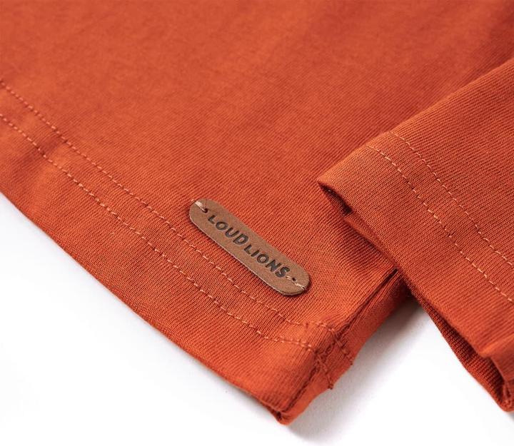 Immagine prodotto VidaXL Camicia da bambino a maniche lunghe marrone ruggine 140,Materiale: 100 (140)