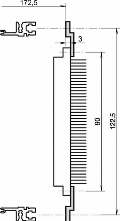 Image du produit Schroff Rail Z pour connecteurs selon EN 60603-2 (DIN 41612) - Rail Z 84T