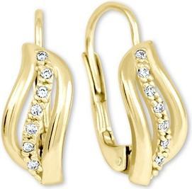 Brilio Gold earrings with crystals 239 001 00688