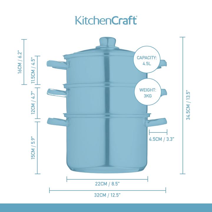 Produktbild Kitchen Craft Dampfgarer (Dampfkochtopf, Edelstahl)