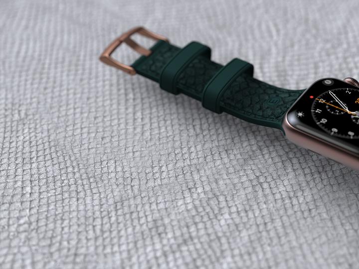 Actual product image Njord Jord Watch Strap For (40 mm, 41 mm, Vegan salmon leather, Silicone, Vegan Leather)