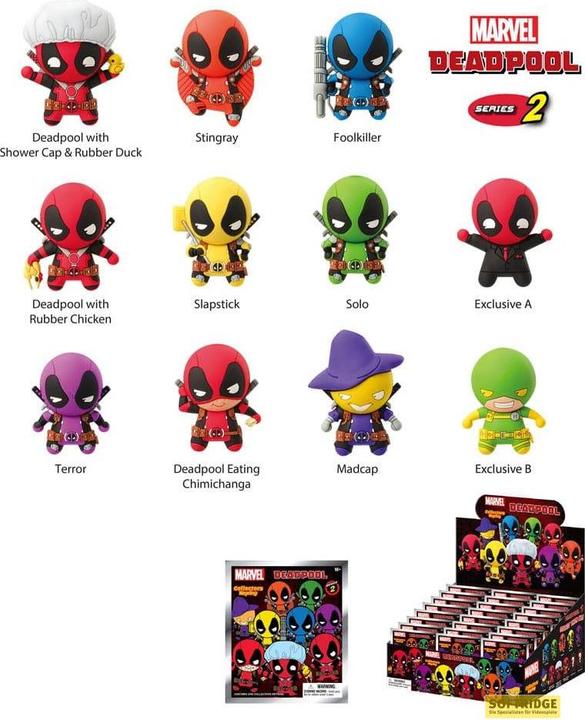 Monogram Int. Marvel série 2 présentoir porte-clés sac à dos Deadpool (24)