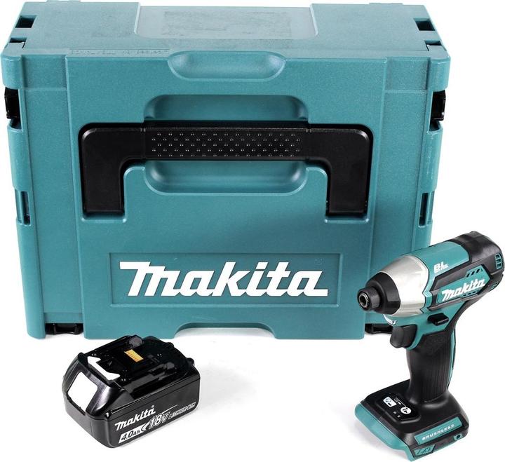 Produktbild Makita DTD 155 RM1 18 V Brushless Li-Ion Akku Schlag Schrauber im Makpac + 1 x BL1840 B 4,0 Ah Akku (Akkubetrieb)