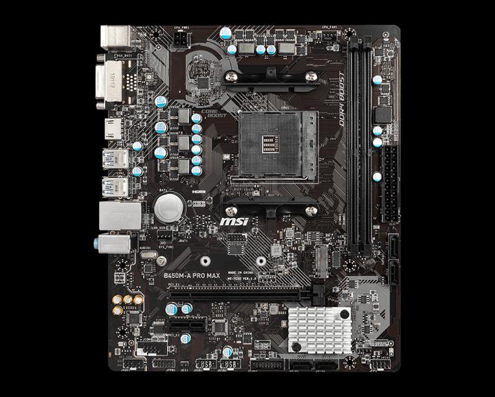 Actual product image MSI B450M-A Pro Max (AM4, AMD B450, mATX)