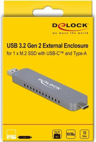 Actual product image Delock External enclosure USB-A/C - NVME M.2 SSD (M.2)