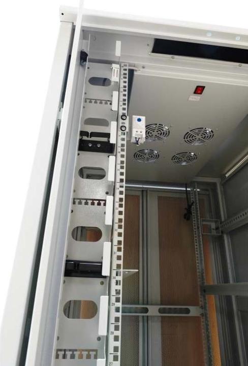 Produktbild Allnet 19"Schrank, 42HE, B800/T1200mm, perforierte Blechtüren, Lichtgrau, SNB-Serie (19 Zoll Rack)