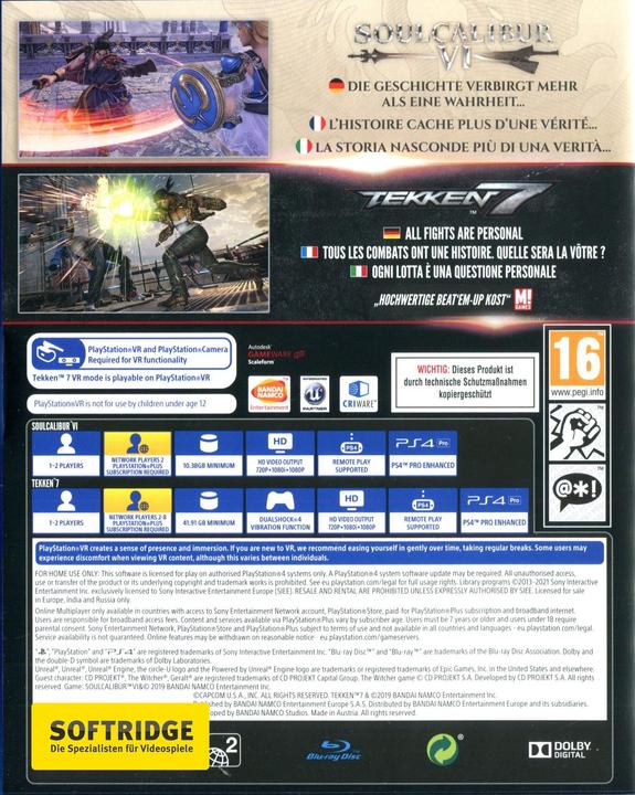 Actual product image Bandai Namco Tekken 7 + SoulCalibur VI (PS4, DE, IT, FR)