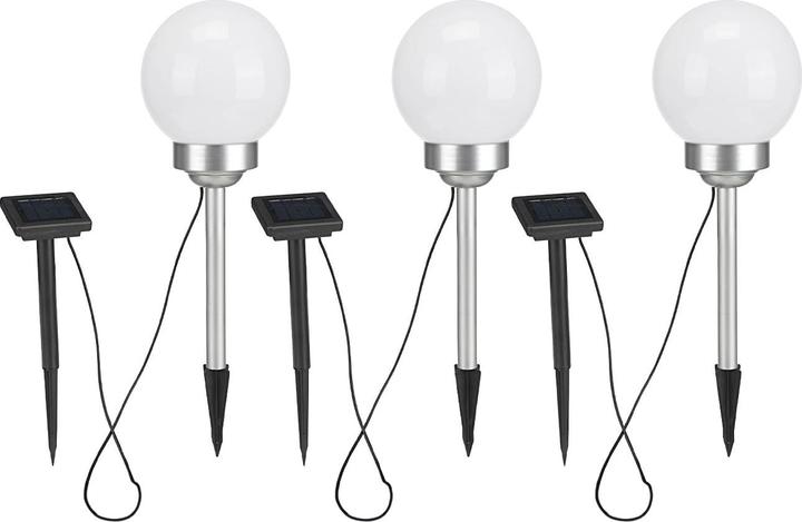 Produktbild HI 3er-Set Garten-Kugellampe mit bewegtem Lichtmuster, inkl. Solarmodul, 15 cm (15000 lm, IP67)