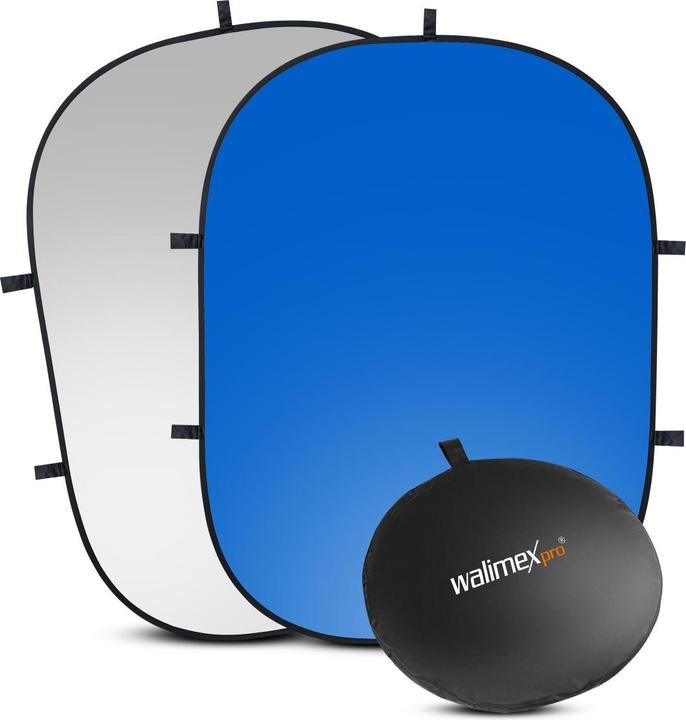 Actual product image Walimex 2in1 folding background grey/blue, 180x210cm (180 cm, 180 cm)