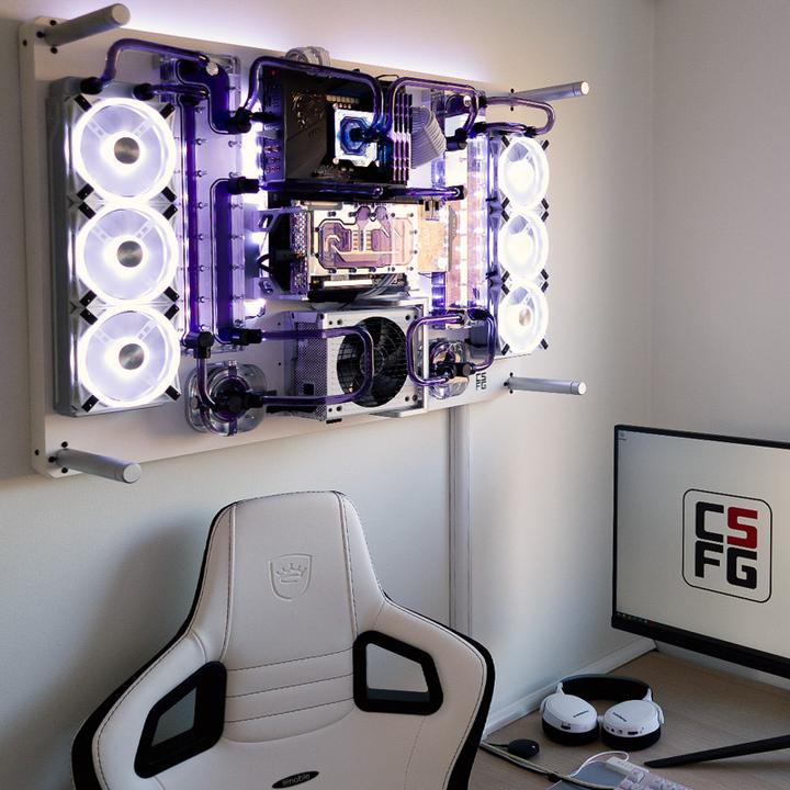 Produktbild Creative Solutions For Gamers CSFG The Crow Wandgehäuse - weiss (ATX)