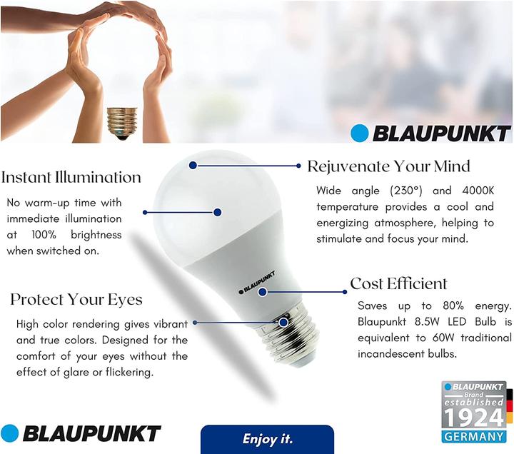Produktbild Blaupunkt LED E27 Glühbirne (E27, 9 W, 900 lm, 1 x, F)