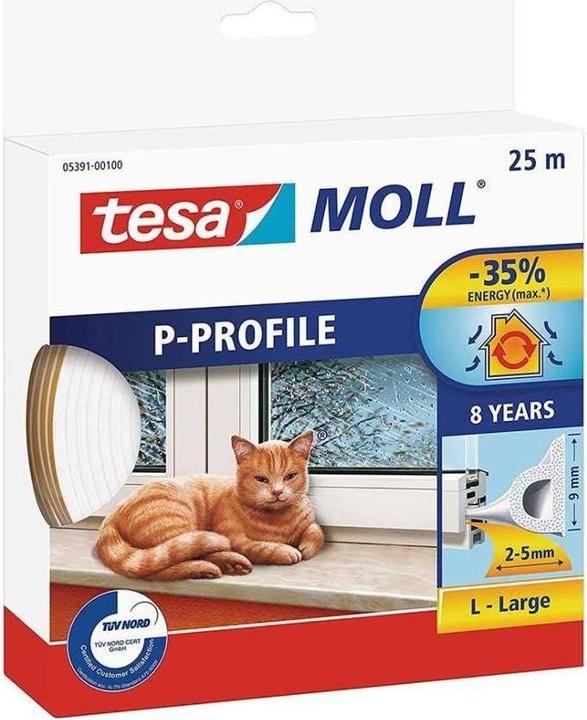 Actual product image tesa P-profile window seal (0.27 kg, White)