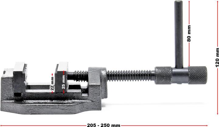Produktbild Wiltec Maschinenschraubstock 75mm Schraubstock Werkstatt Bohrmaschinenschraubstock (75 mm)