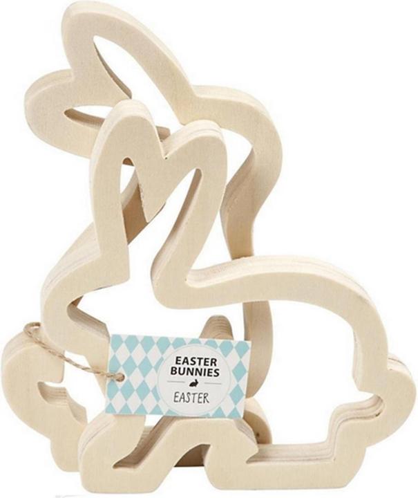 Actual product image Creativ Company Easter bunny plywood (2 x, 4 x 12 x 17 cm)
