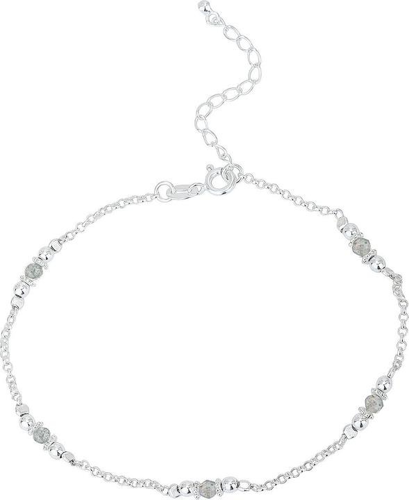 Leyda Fusskette Labradorit (Stein, Silber 925, 26 cm)