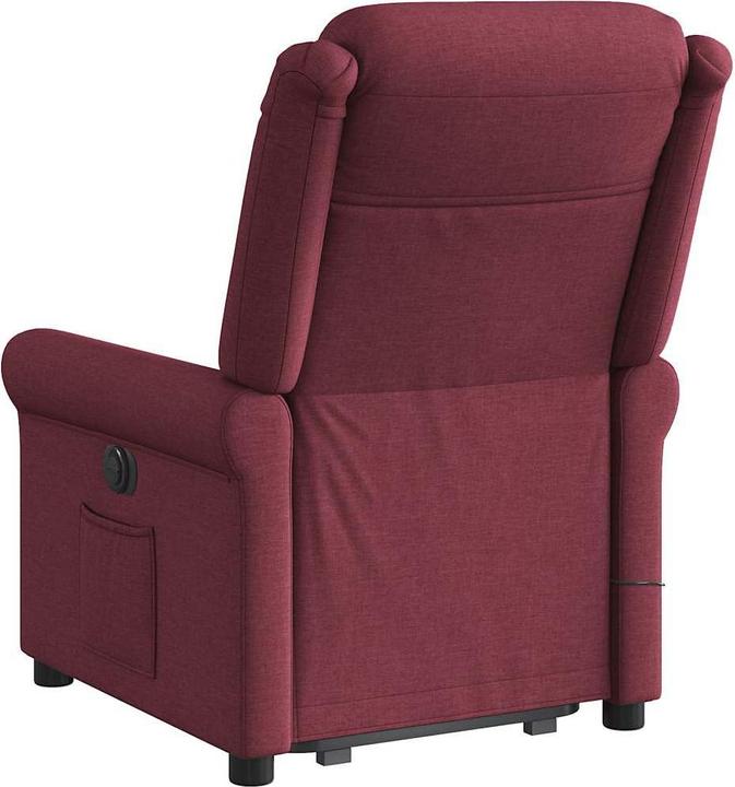 Actual product image VidaXL Electric massage chair with stand-up aid wine red fabric