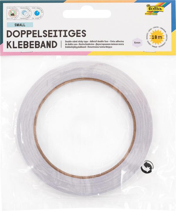 Folia Double-sided adhesive tape, 5 mm x 18 m, transparent (5 mm)