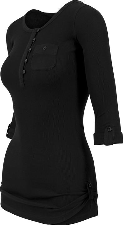Immagine prodotto Urban Classics Tee lunga da donna con tasca a coste e risvolto (XS)