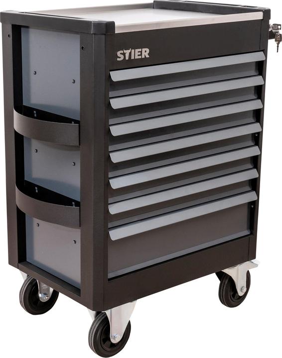 Actual product image Stier Premium workshop trolley with stainless steel work surface