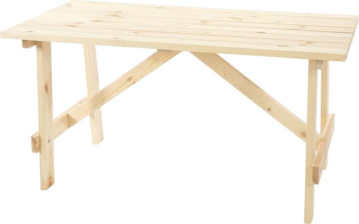 Produktbild Swisshandel24 Holztisch Gartentisch Oslo 148x70 cm Brauereiqualität, massiv - natur (148 cm)