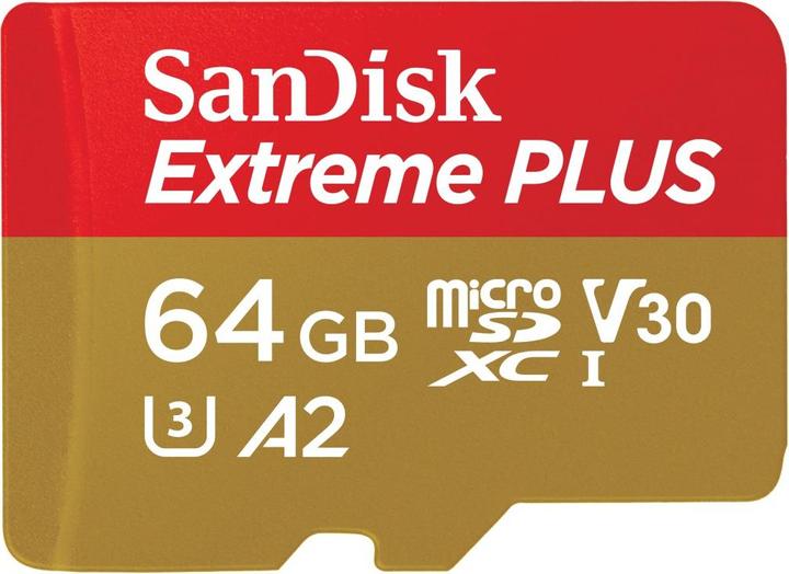 Image du produit SanDisk Extreme Plus (64 Go, microSDXC, U3, UHS-I)
