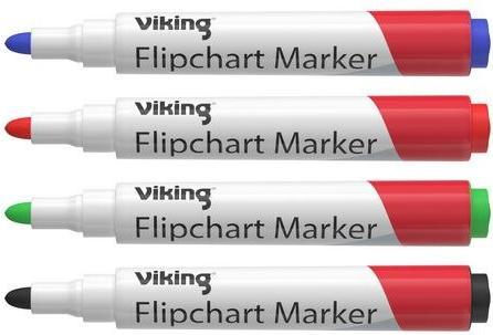 Actual product image Viking Flipchart marker 4-pack assorted (Assorted, 4 x)