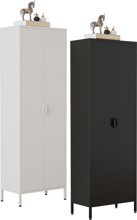 Produktbild VCM Stahl Schrank Büroschrank Flokas XL (60 x 35 x 180 cm)