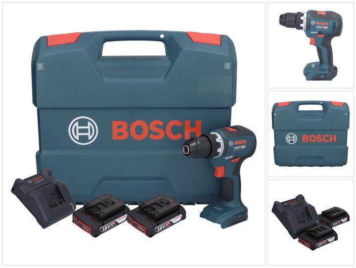 Bosch Professional Bosch GSR 18V-55 Professional cordless drill driver 18 V 55 Nm Brushless + 2x rechargeable battery (Rechargeable battery operated)