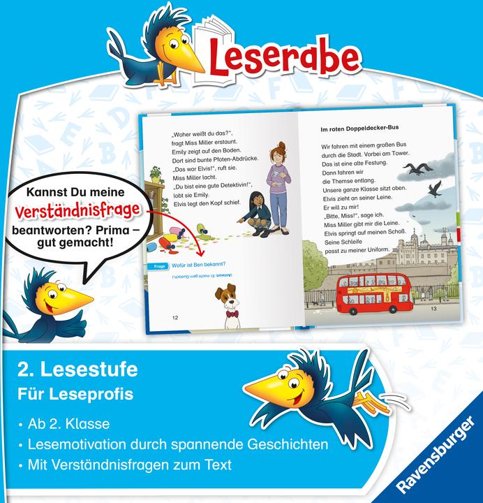 Actual product image Ravensburger Leserabe - 2. Lesestufe: Auf heisser Spur - Die Detektive von London (German, Barbara Laban, Marc-Alexander Schulze, 2025)