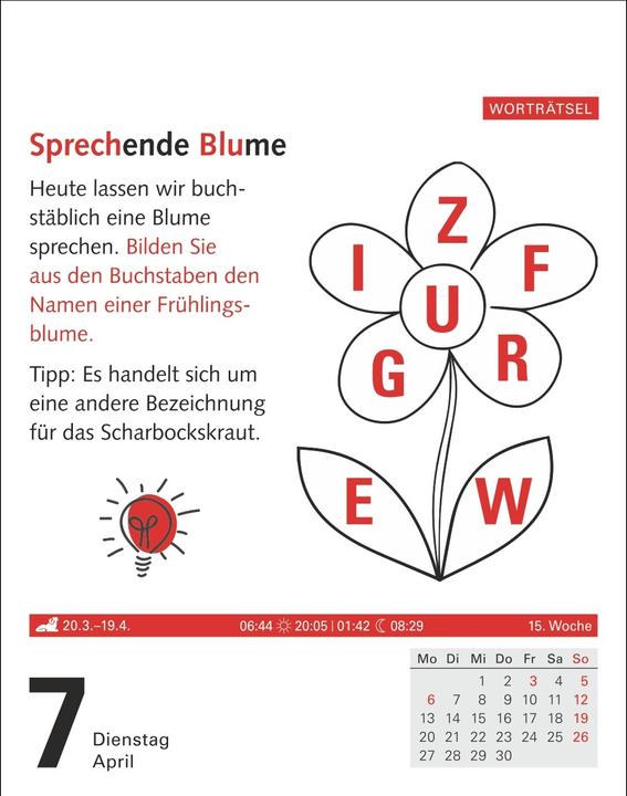 Productafbeelding Harenberg Meyers Grips-Gymnastik Tagesabreisskalender 2026 - Das tägliche 5-Minuten-Training für Gedächtnis (Duits, Philip, KIEFER, 2025)