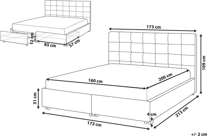 Produktbild Beliani Rochelle (160 x 200 cm)