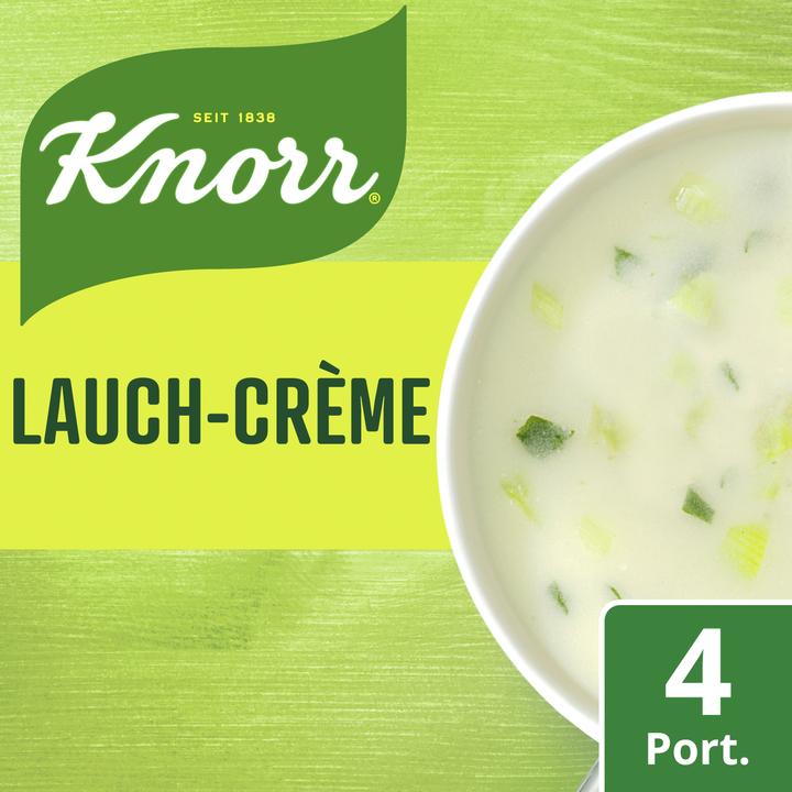 Produktbild Knorr Lauch Crème Suppe Beutel, crèmige Suppe mit feinen Lauchstücken